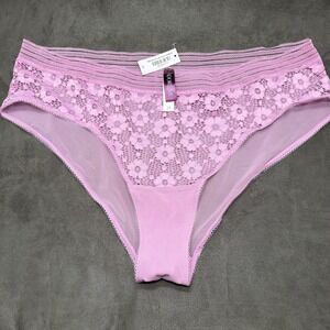 Adore Me Nolie Hipster Panty Lace Pastel Lavender Purple Size 2X
